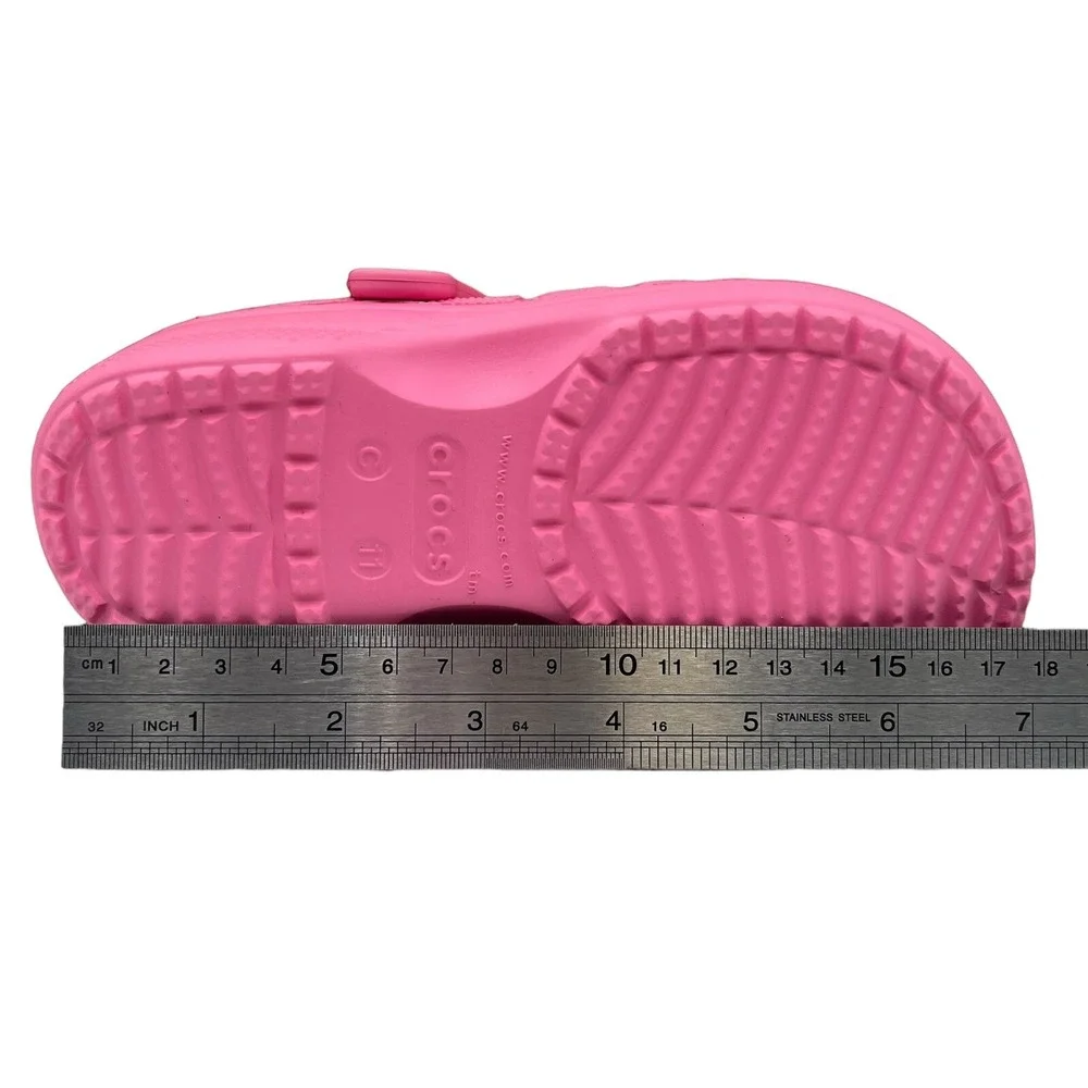Crocs Little Girls Slip on Clogs Size 11 Pink Water Friendly Lightweight & Comfy